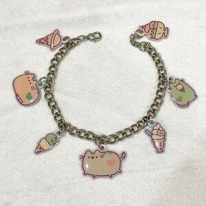 RARE Pusheen Pastel Desserts Sweet Treat Charm Bracelet Kawaii Cat Ice Cream